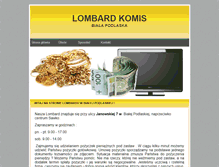 Tablet Screenshot of lombard.biala.podlaska.pl